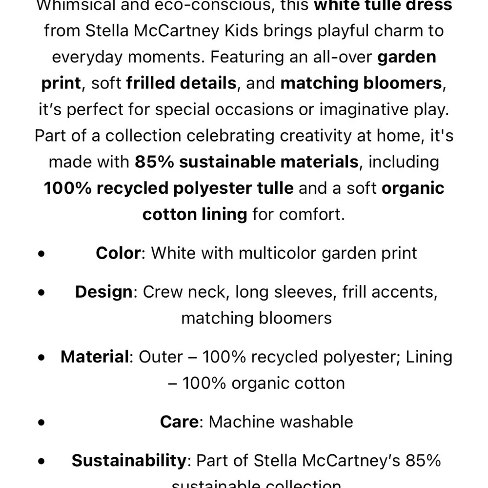 Stella McCartney Kids Multicolor Graphic Dress - Picture 6 of 7